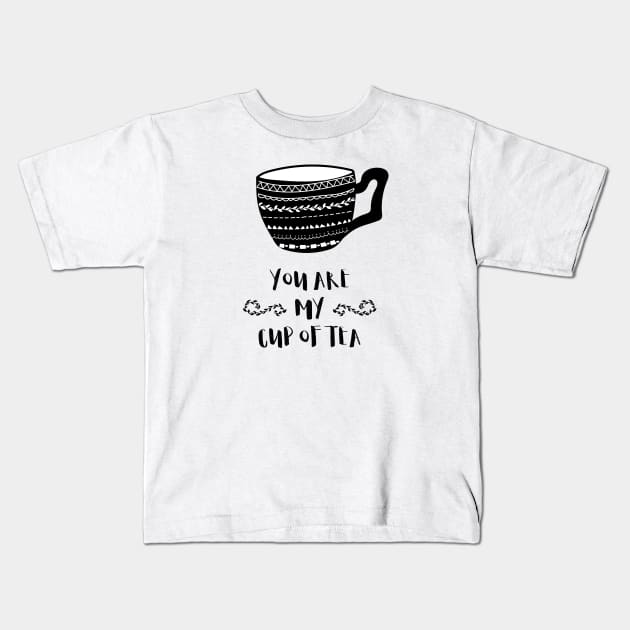 You are my cup of tea Kids T-Shirt by Elena Choo